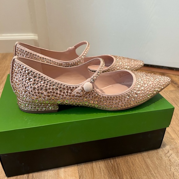 Kate Spade Maya Crystal Flat in Mochi Pink size 9.5 - Picture 14 of 17